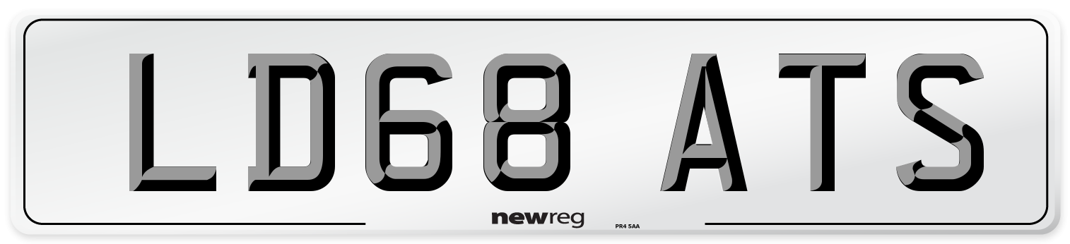 LD68 ATS Number Plate from New Reg